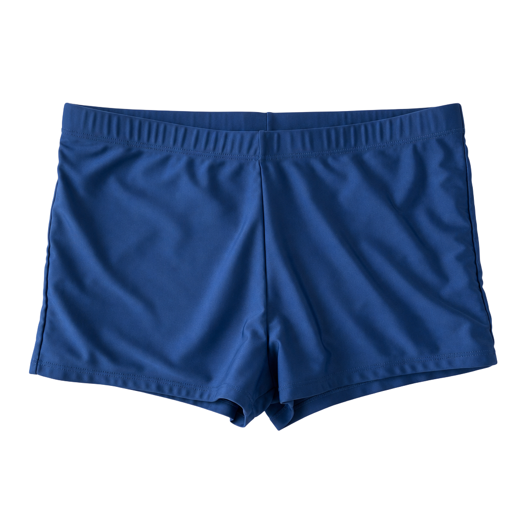 Solid Navy Blue Athletic Swim Shorts Size 14 1