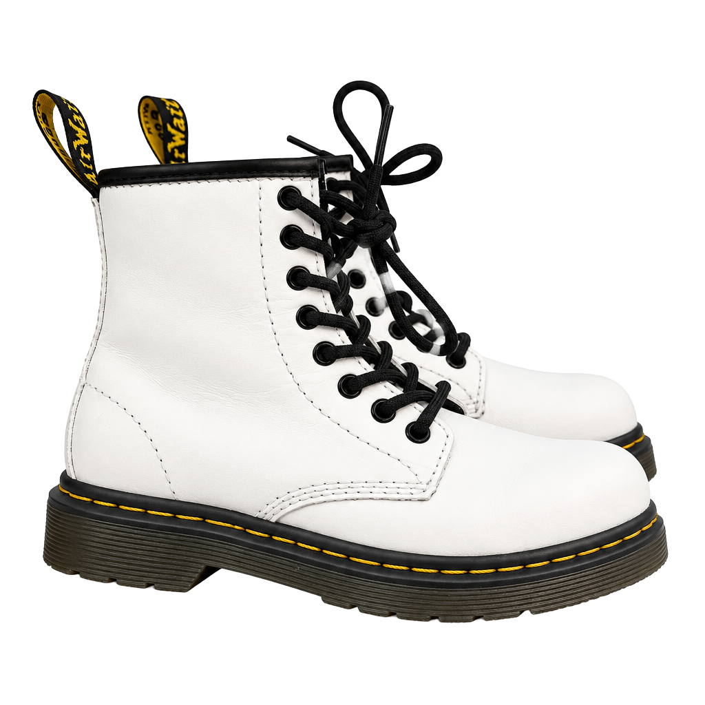 Dr. Martens 1460 J White Leather Lace-Up Boots Toddler 11 1