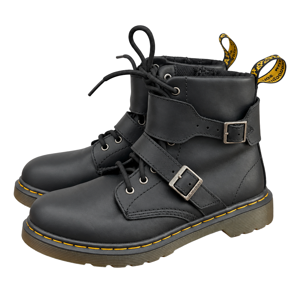 Dr. Martens 1460 J Joska Black Leather Boots Big Kid Size 3 US Doc Martens 1