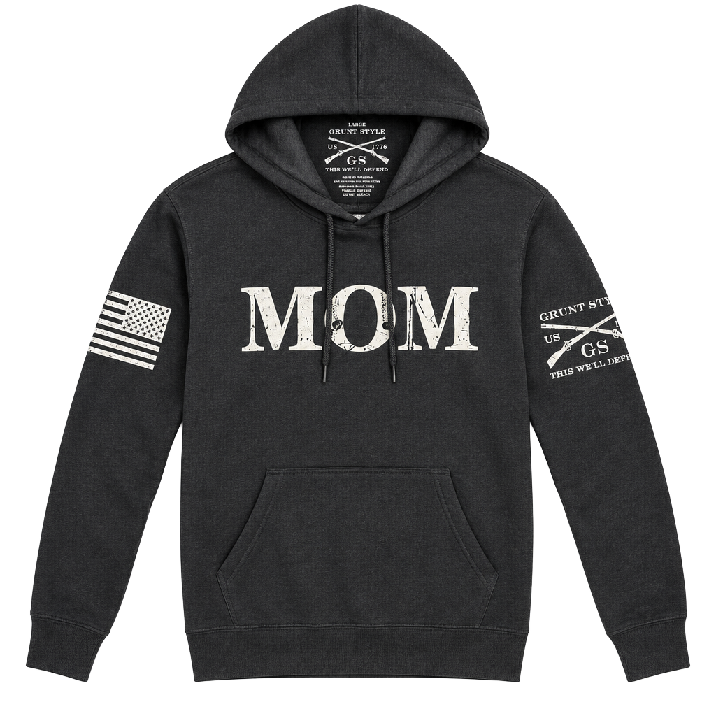 Grunt Style Mom Hoodie Size Large Black 1