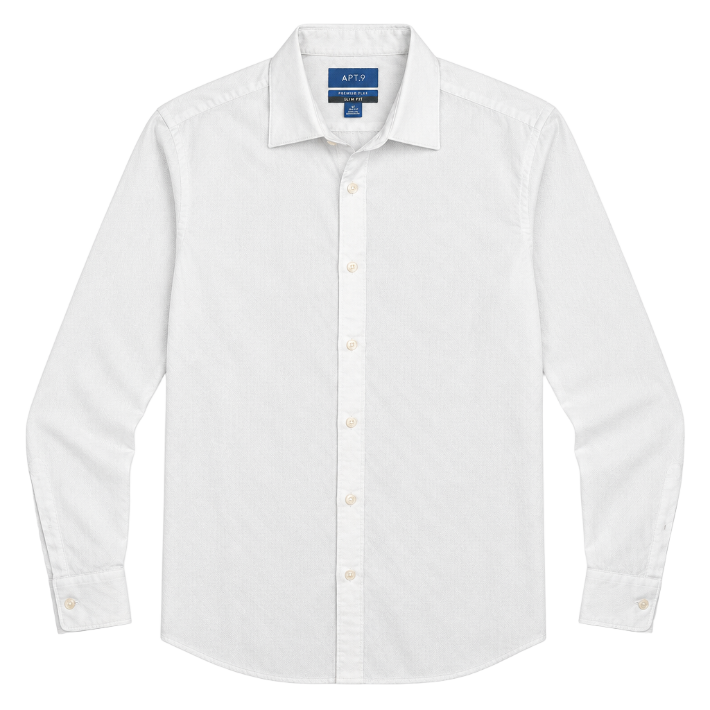 Apt. 9 Premier Flex Slim Fit Dress Shirt Size 14-14.5 32/33 White 1