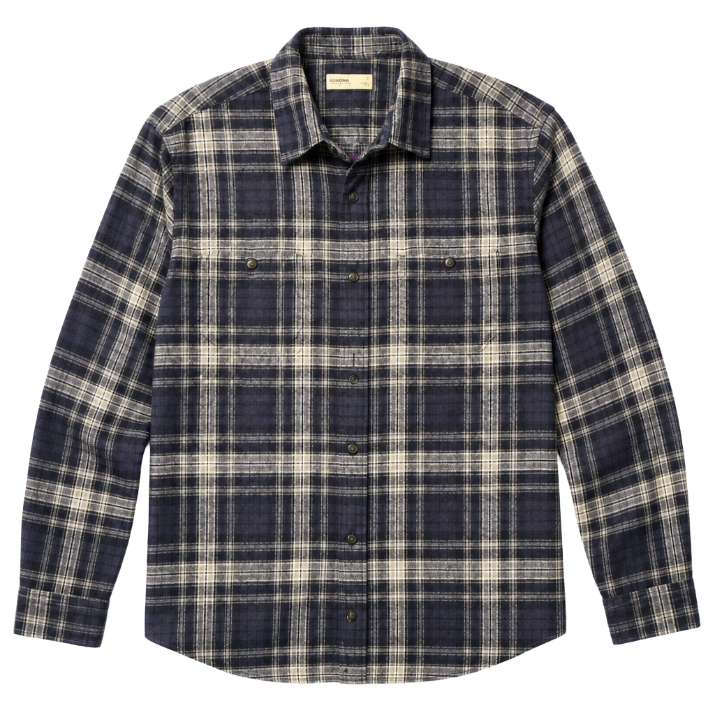 Sonoma Goods Supersoft Flannel Men's Blue Plaid Long Sleeve Button-Down Shirt 1