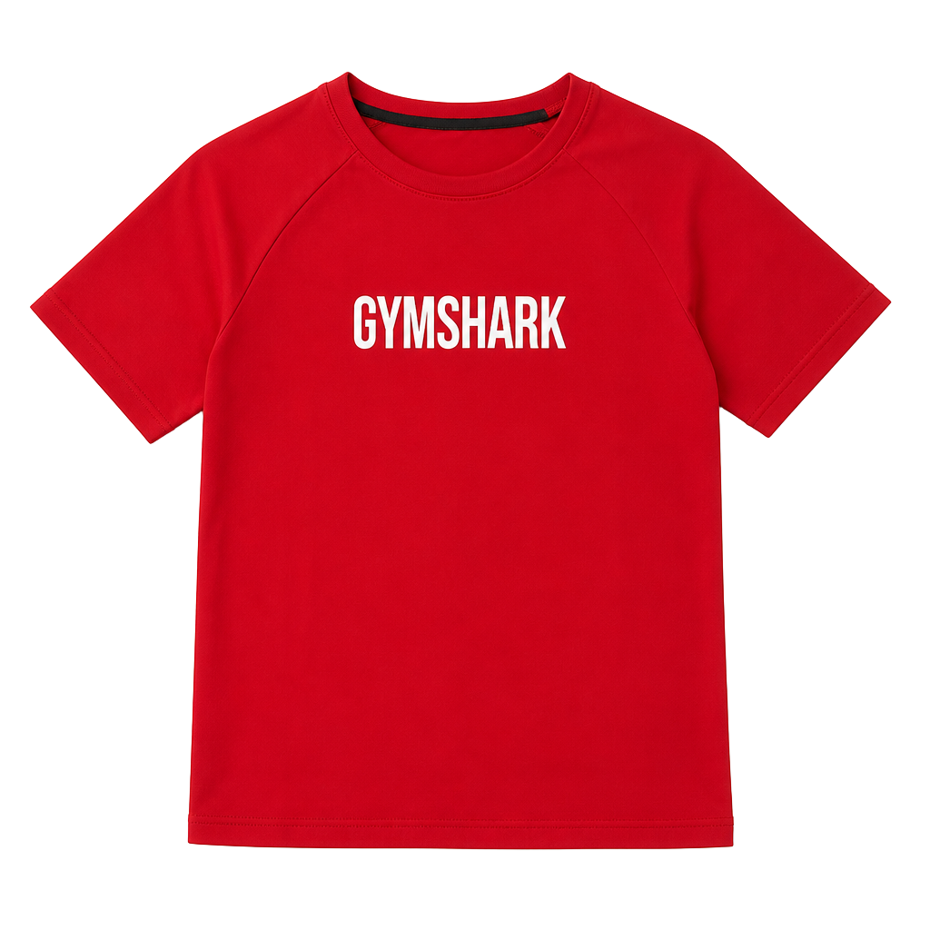 Gymshark Men's Size XL Red Cotton Athletic Graphic Logo T-Shirt - Spellout 1
