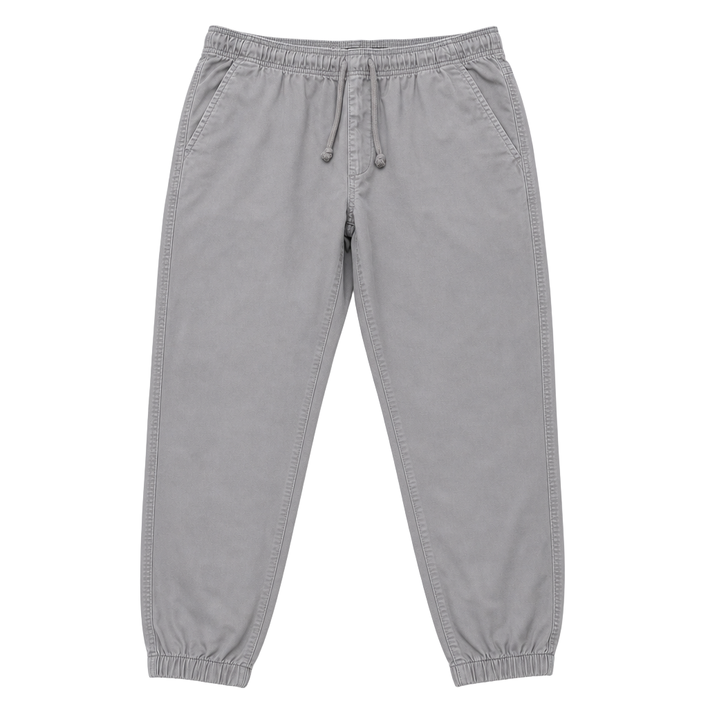 Old Navy Gray Twill Drawstring Jogger Pants 1