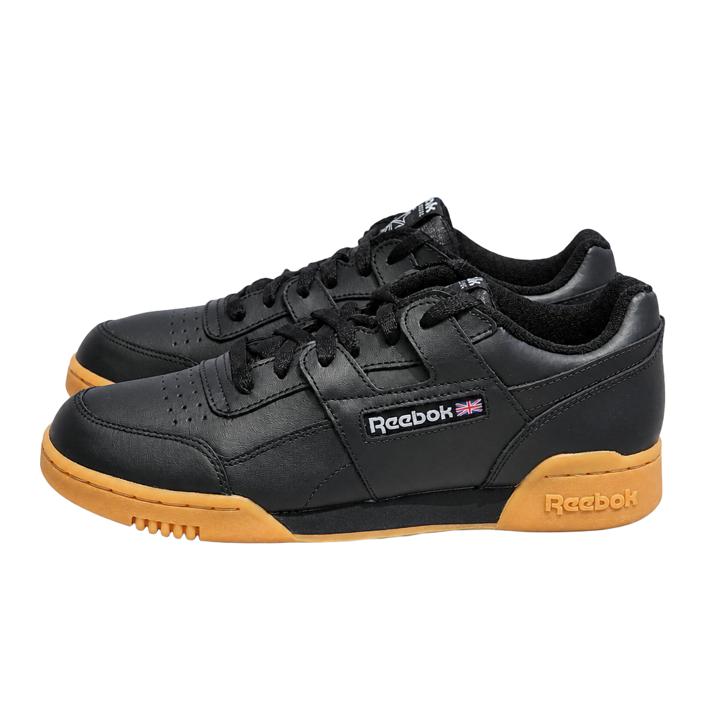Reebok Men Workout Plus Sneaker, Black/Carbon/Classic Red, 10 1