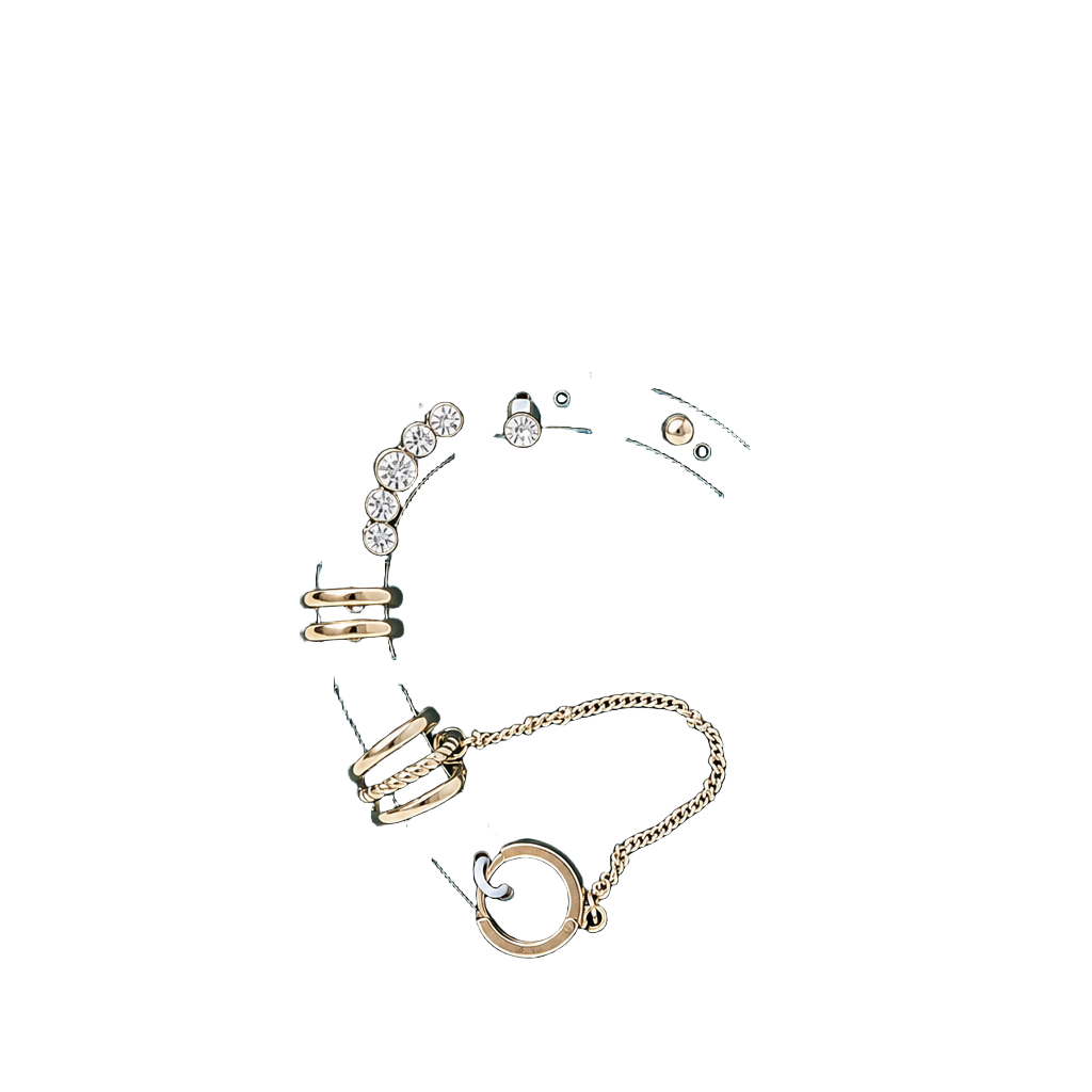 Wild Fable Ear Cuff Set with Studs and Chains 1
