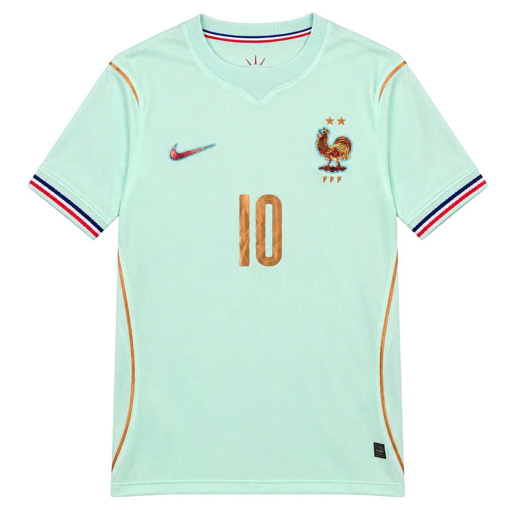 Nike France Mbappe 10 Size S Soccer Jersey Mint Green 1