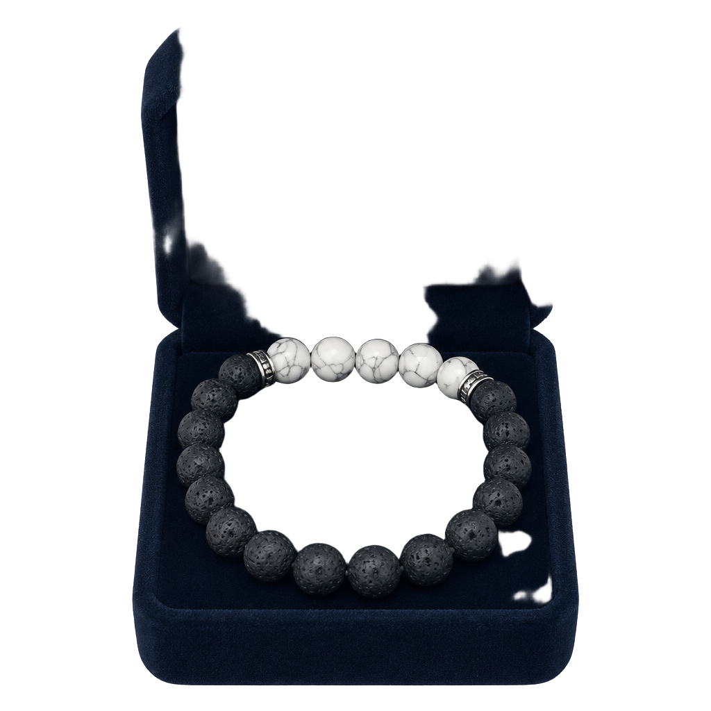 Lava Stone Bead Bracelet with Gift Box 1