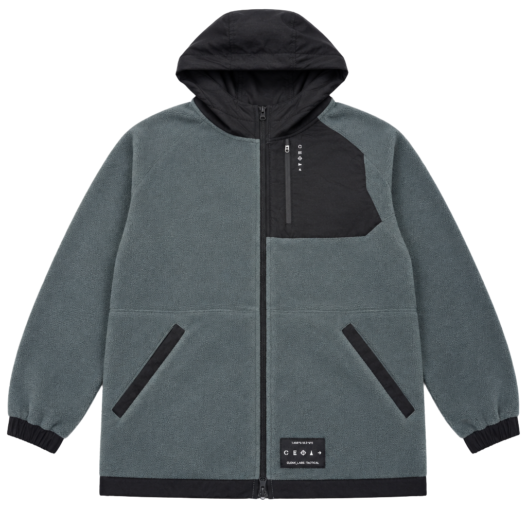Cloak Labs Tactical Zip-Up Fleece Hoodie Size 2XL Gray 1