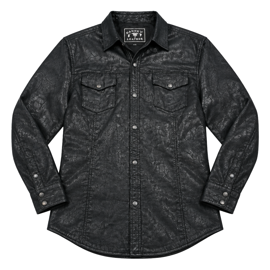 Barneys Vintage Leather Jacket Size XXL - Black Genuine Leather Snap 1