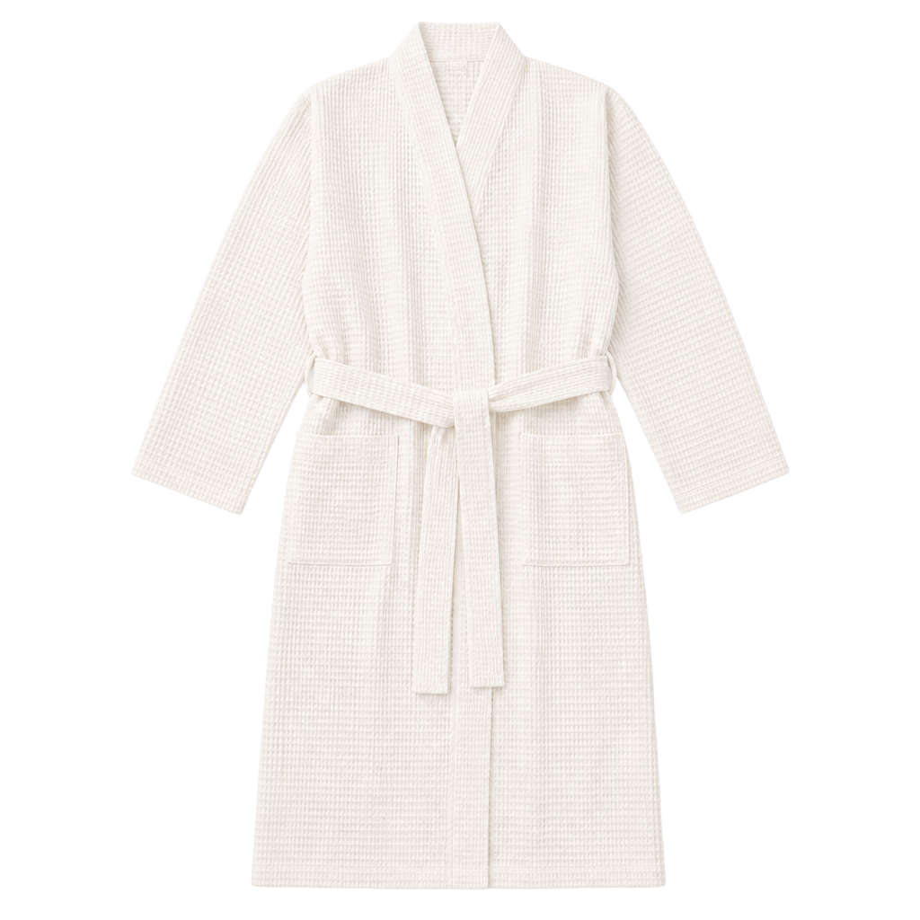 Kassatex New York White Waffle Weave Spa Bathrobe Size L/XL 1