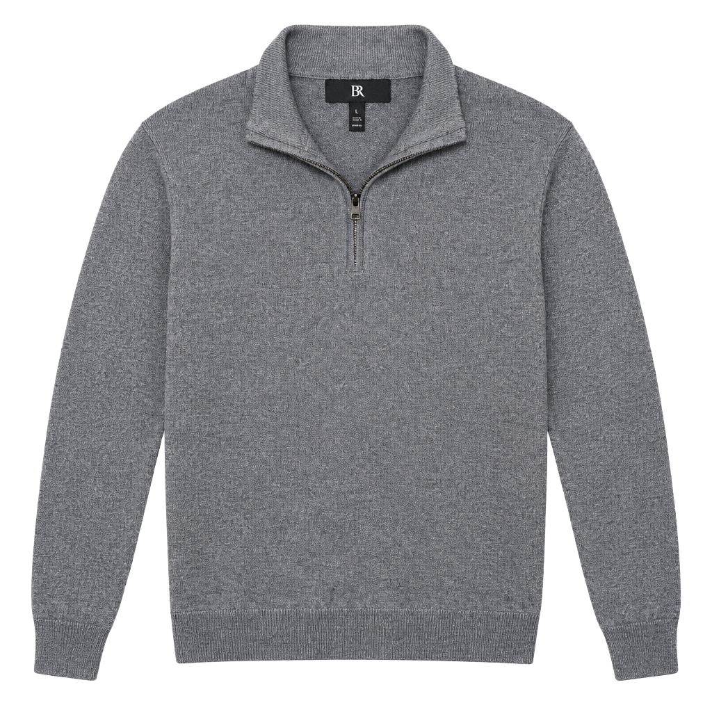 Banana Republic Italian Merino Half Zip Sweater Size L 1