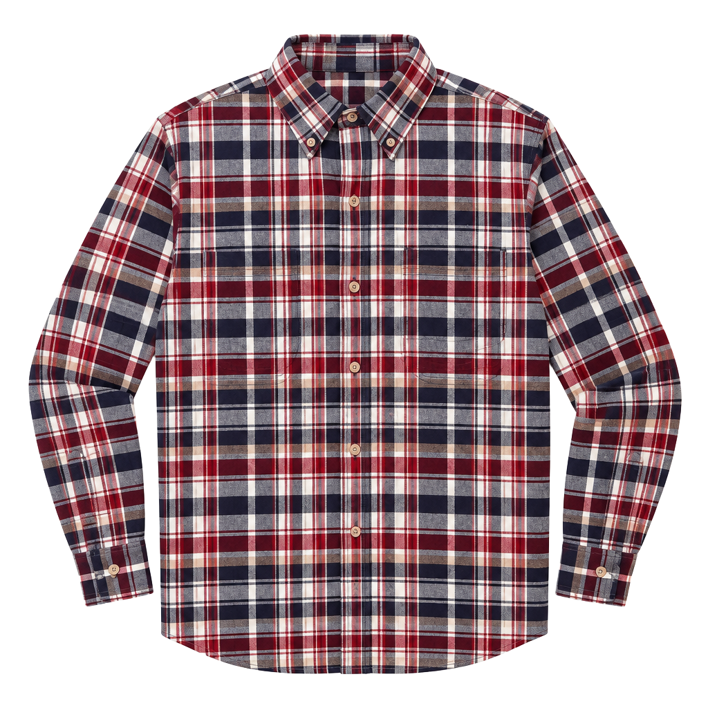 Ridgecut Toughwear Heavyweight Flannel Shirt Size L Navy Red Plaid NWT 1