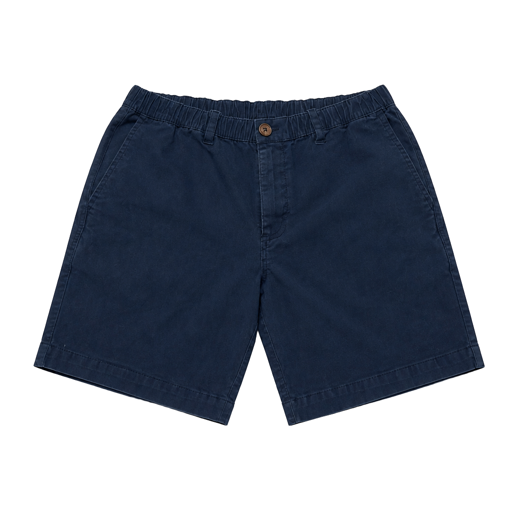 Chubbies Shorts Navy Blue Stretch Cotton Elastic Waist 1