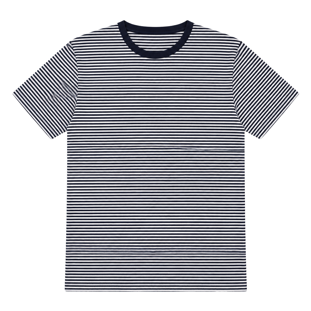 Zara Essentials Striped T-Shirt Size L Black White Relaxed Fit 1
