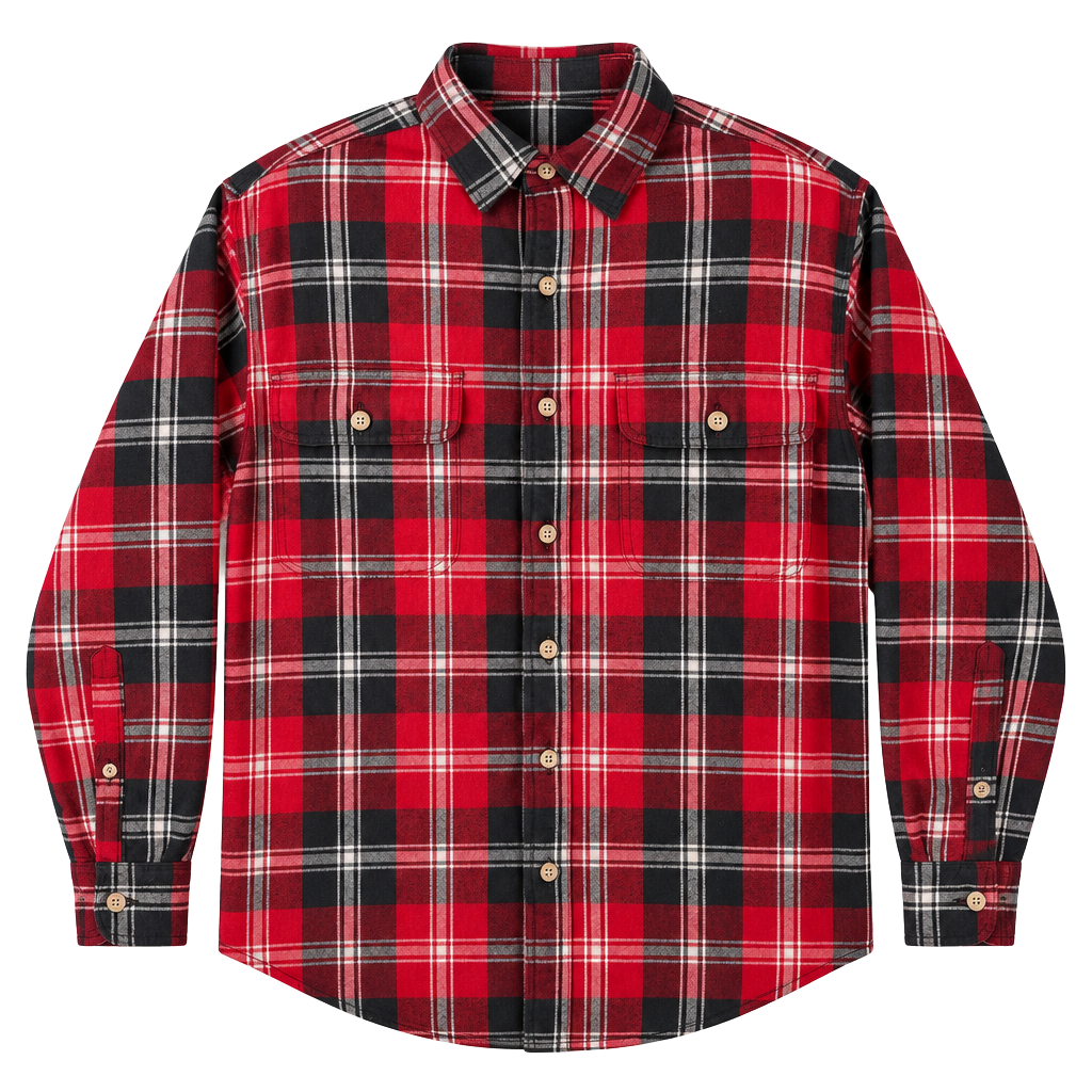 RedHead Flannel Shirt Jacket Size M Red Black Plaid Lined 1