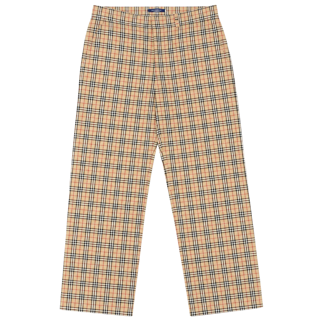 Burberry Nova Check Plaid Trousers, Size 38 (UK 10) 1