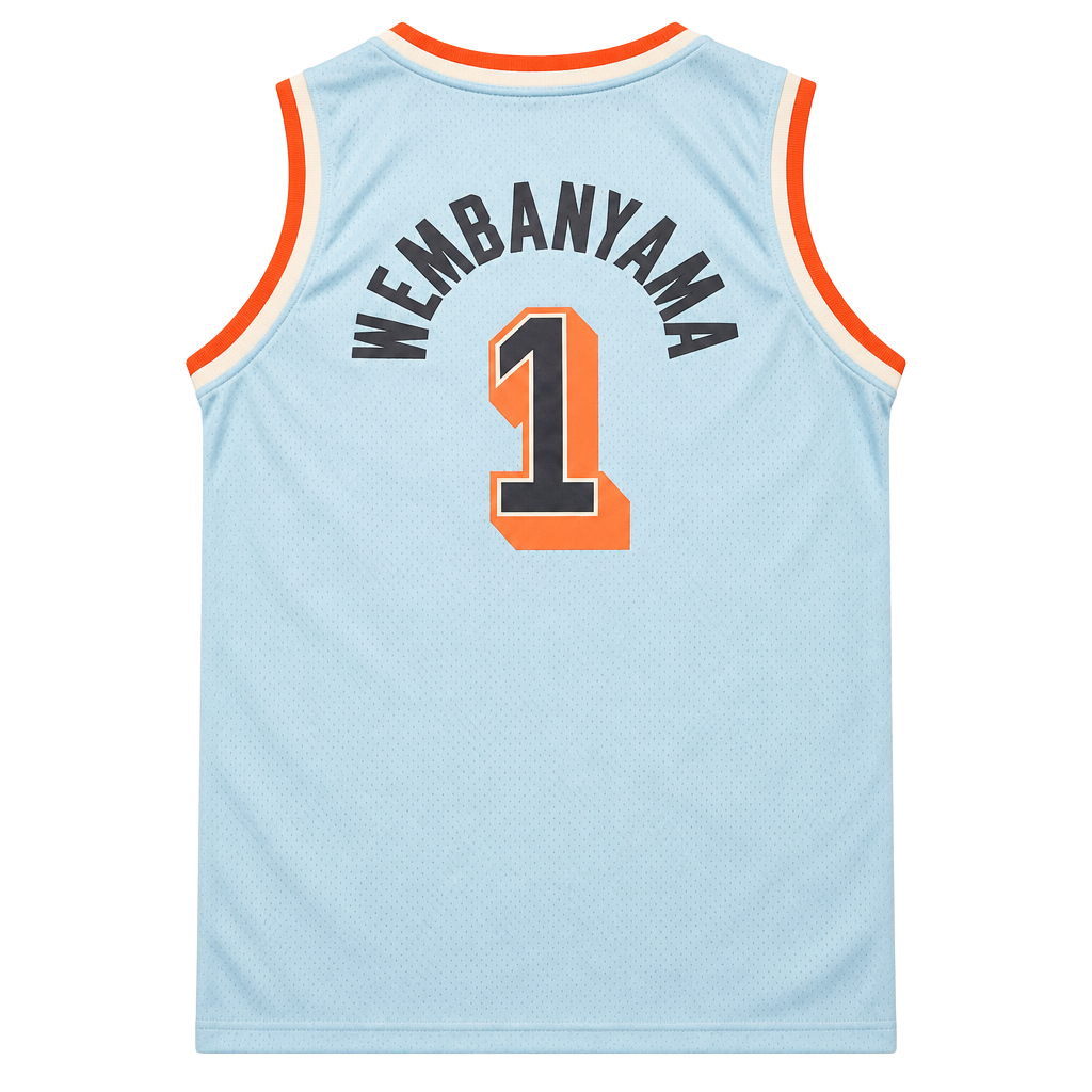 San Antonio Spurs Victor Wembanyama Jersey Size XL Light Blue 1