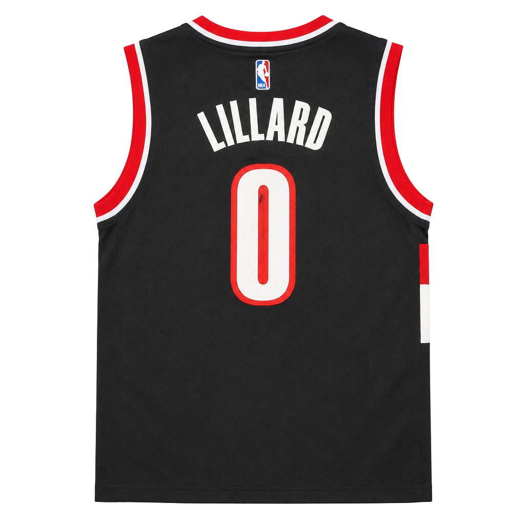Adidas Damian Lillard Portland Trail Blazers Jersey Size M Black #0 1