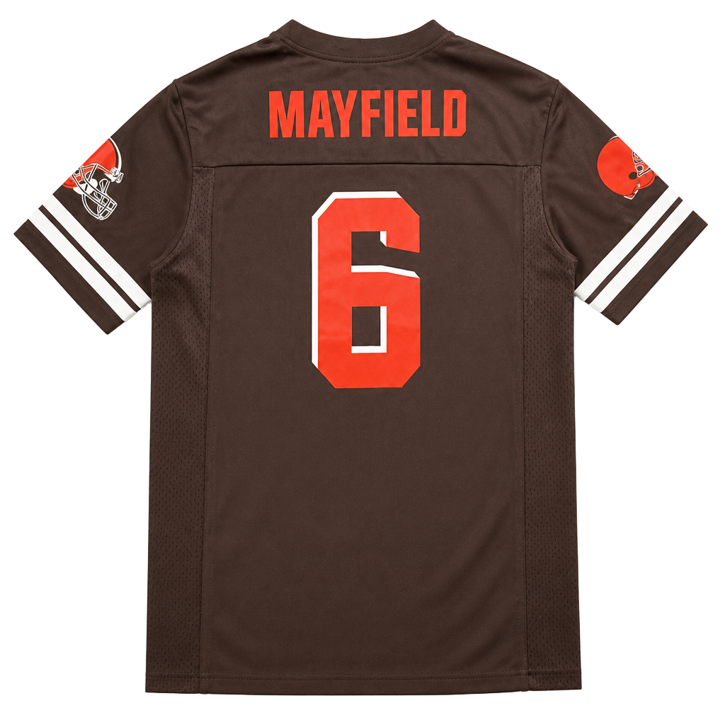 NFL Team Apparel Cleveland Browns Baker Mayfield #6 Jersey Size L Brown 1