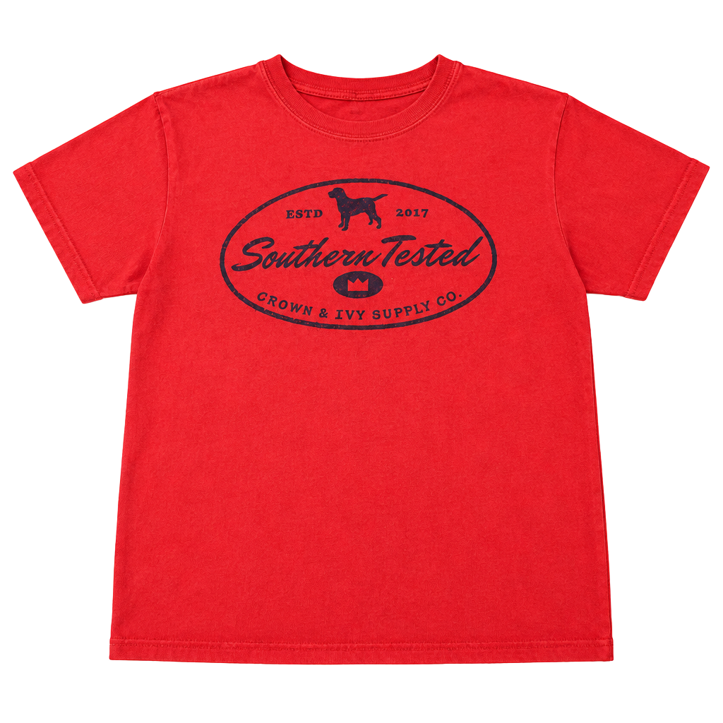 Crown & Ivy Southern Tested T-Shirt Red Graphic Tee 1