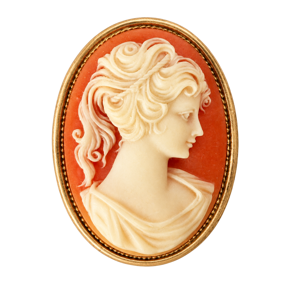 Avon Cameo Brooch Oval Locket Pin 1970s Perfume Brooch 1