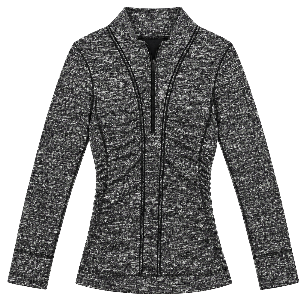 Lululemon Cypress Kiss 1/2 Zip Pullover Size 10 Black White Jacquard 1