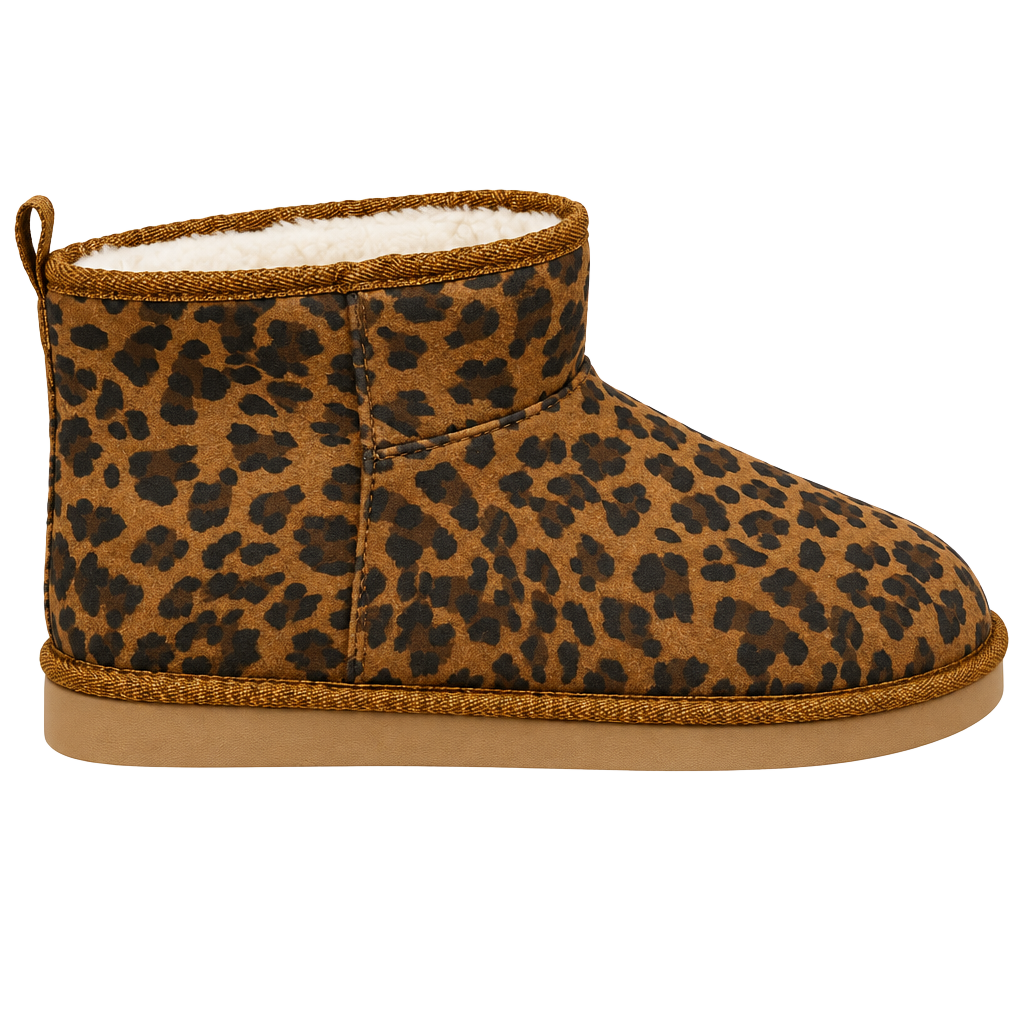 Volatile Scruff Women's Leopard Faux Suede Winter Bootie Size 9 1