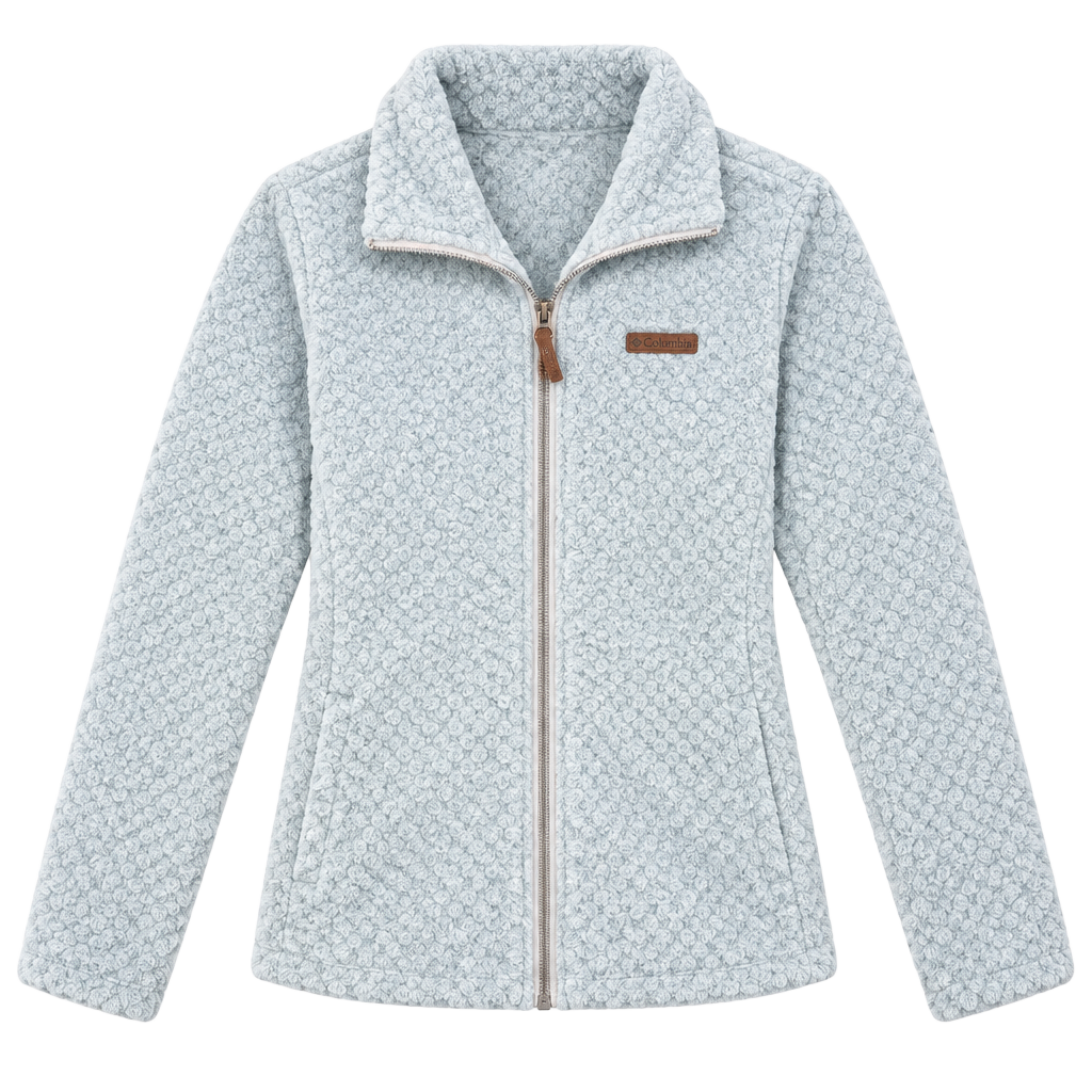 Columbia Fire Side II Sherpa Full Zip Jacket Size XS Light Blue 1