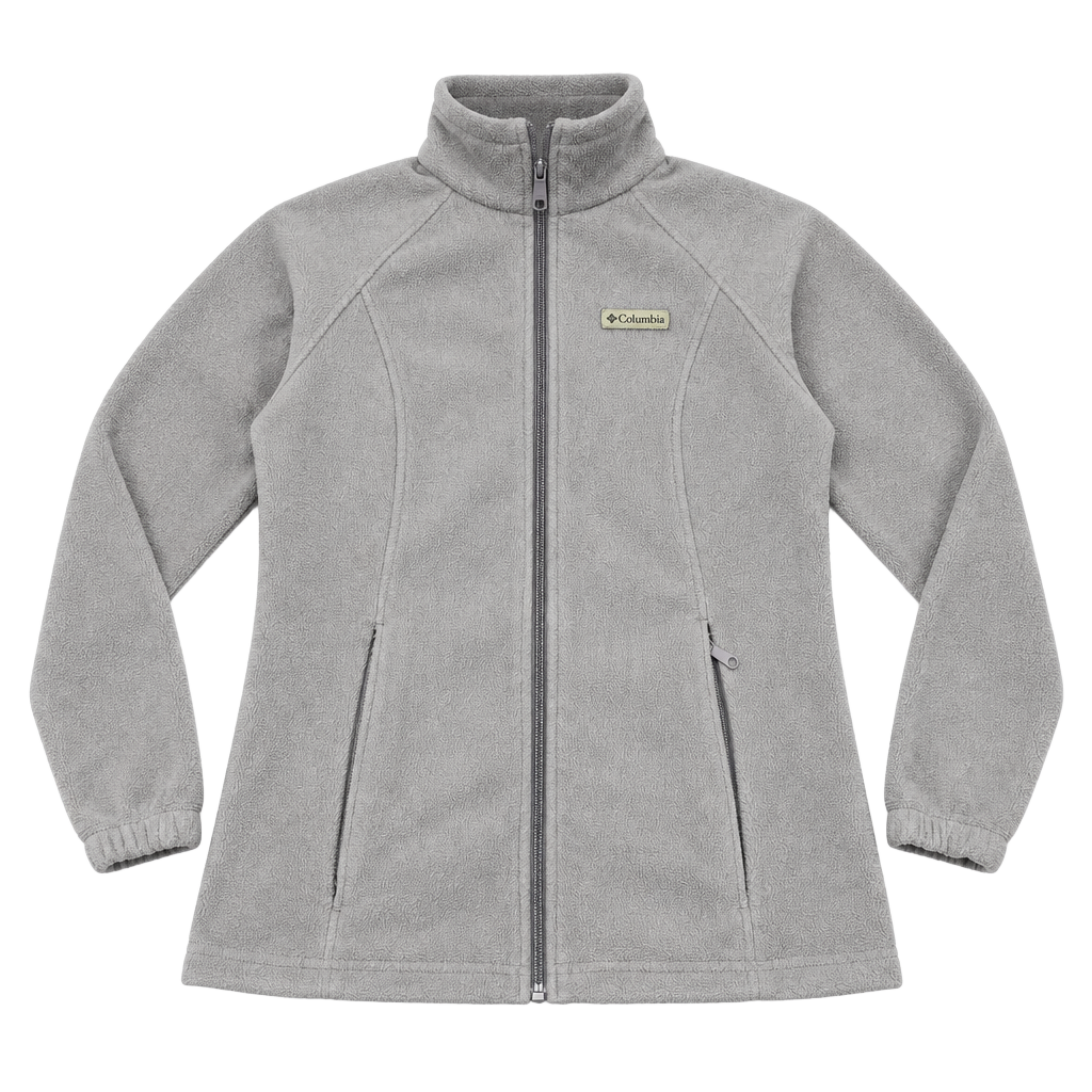 Columbia Benton Springs Full Zip Fleece Jacket Gray/Purple Women’s Small 1