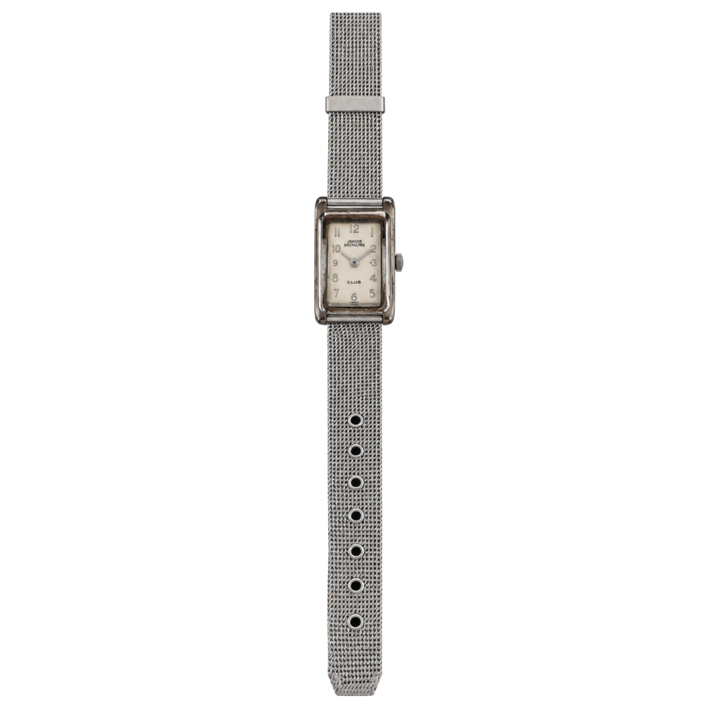 Jones New York Classic Watch Rectangular White Dial Mesh Strap Working 1
