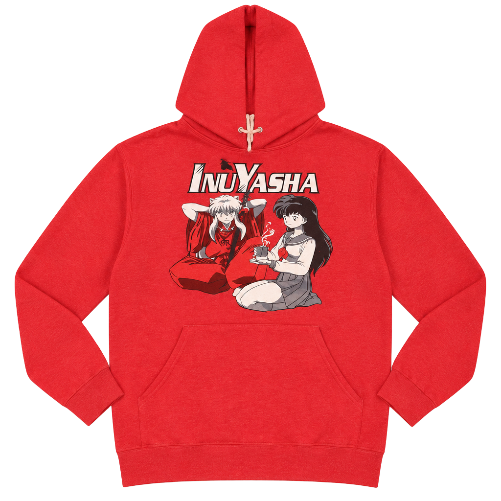 Viz Media Inuyasha Hoodie Size M Red Anime Graphic Pullover Sweatshirt 1