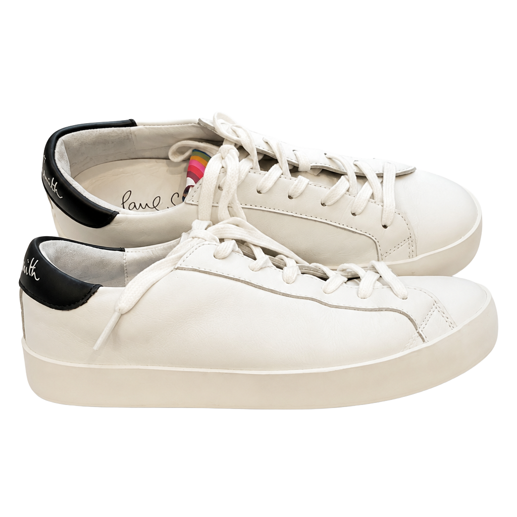 Paul Smith White Leather Low-Top Sneakers EU 37 1