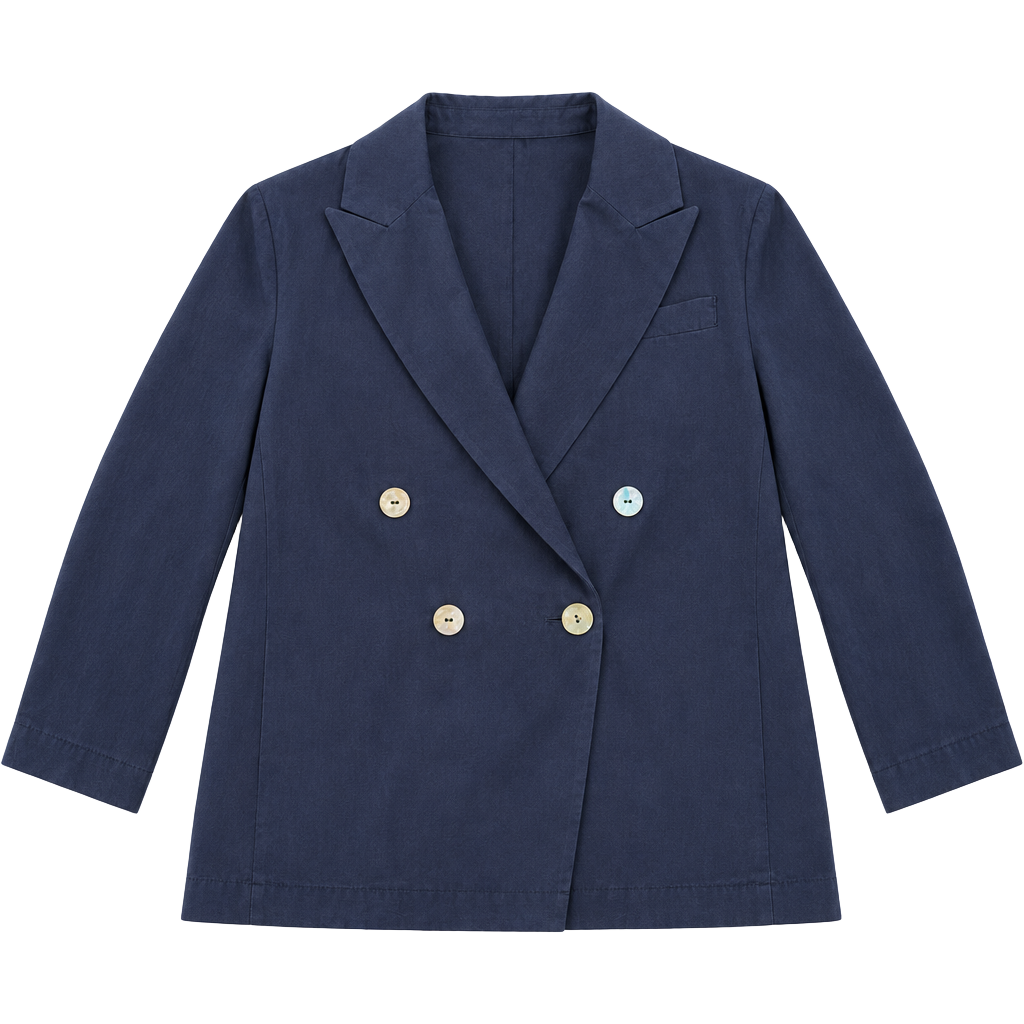 Vince Double Breasted Silk Blazer Size 2 Navy Blue Drapey 1