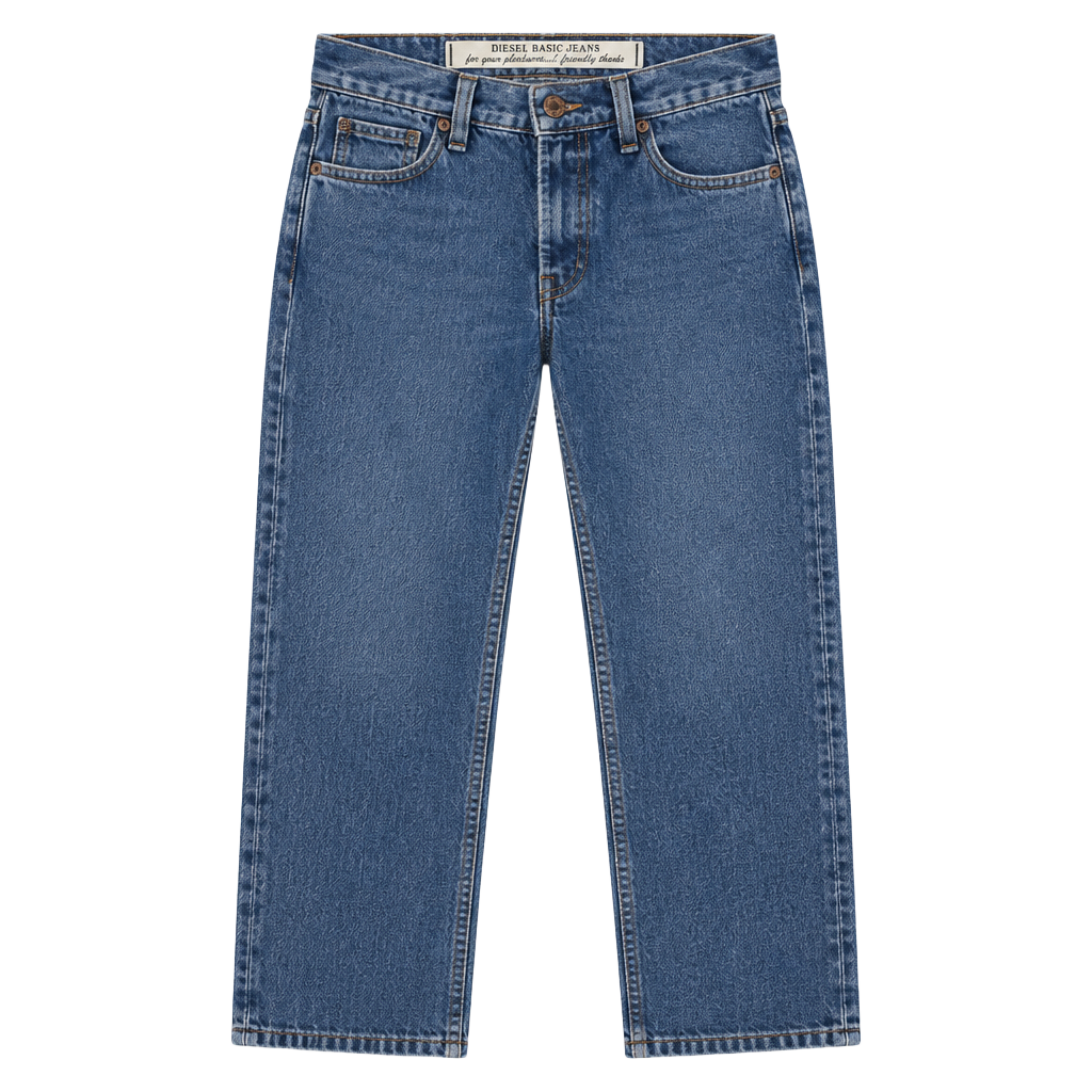 Diesel Basic Jeans Straight Size 38 Blue Vintage Denim 1