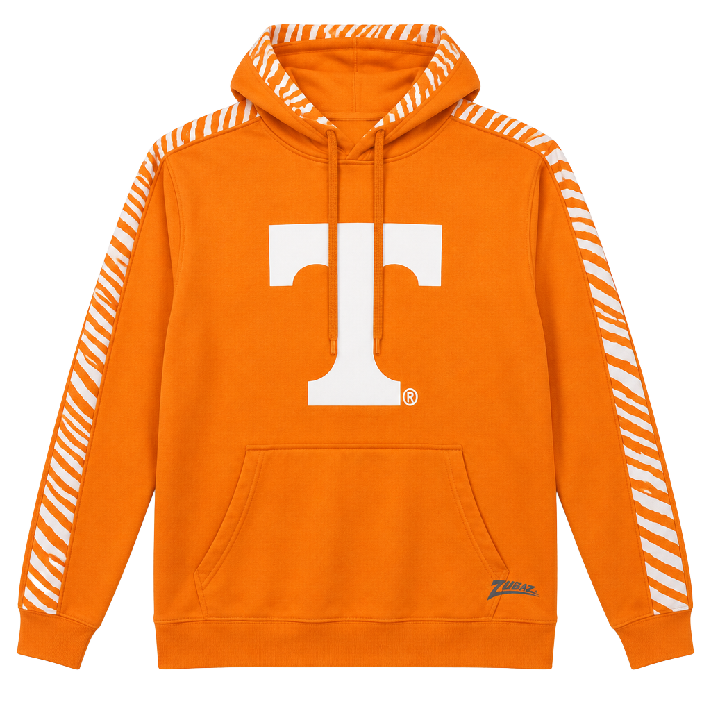 Zubaz Tennessee Volunteers Hoodie Size XL Orange White 1