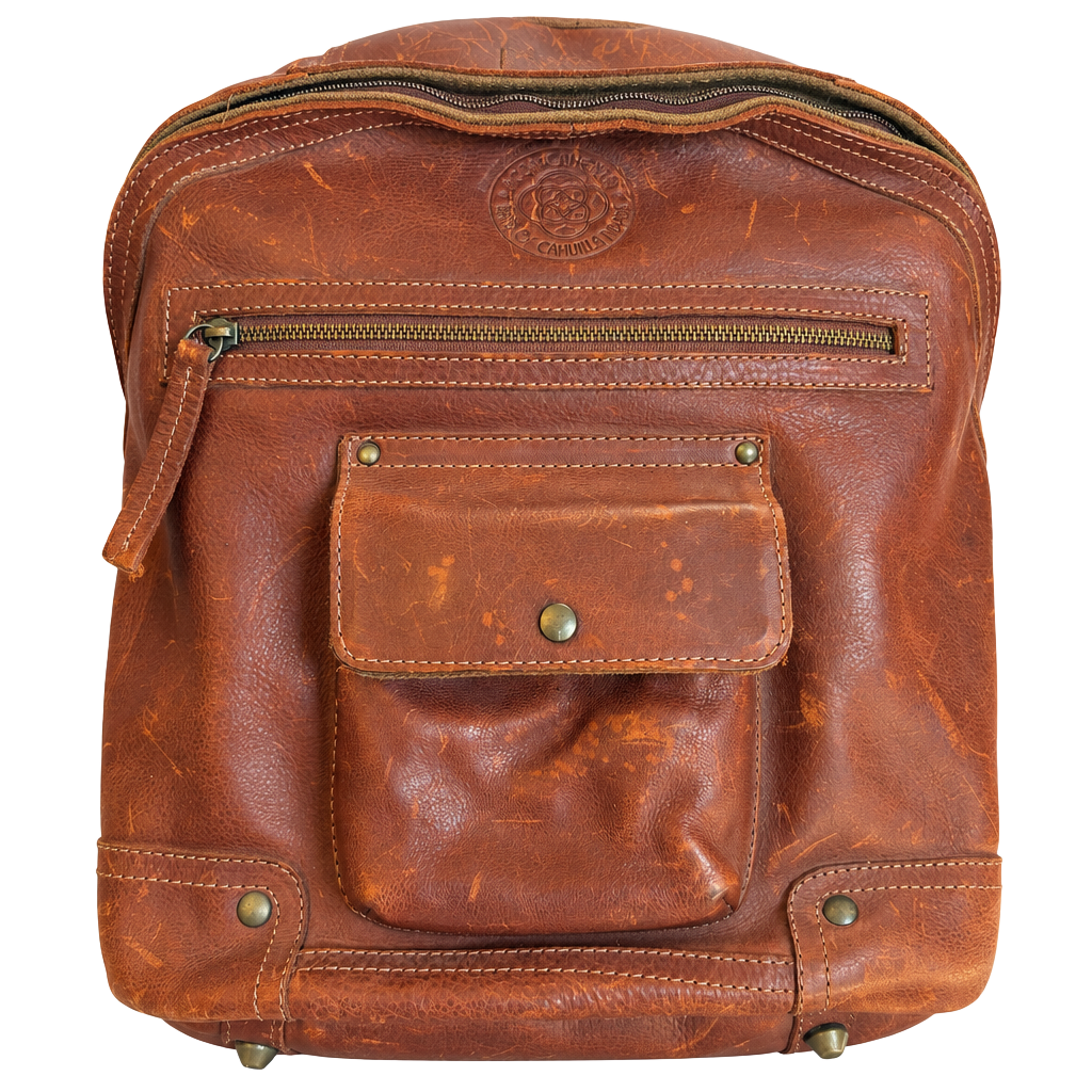 WILL Leather Goods Brown Leather Backpack NWT 1