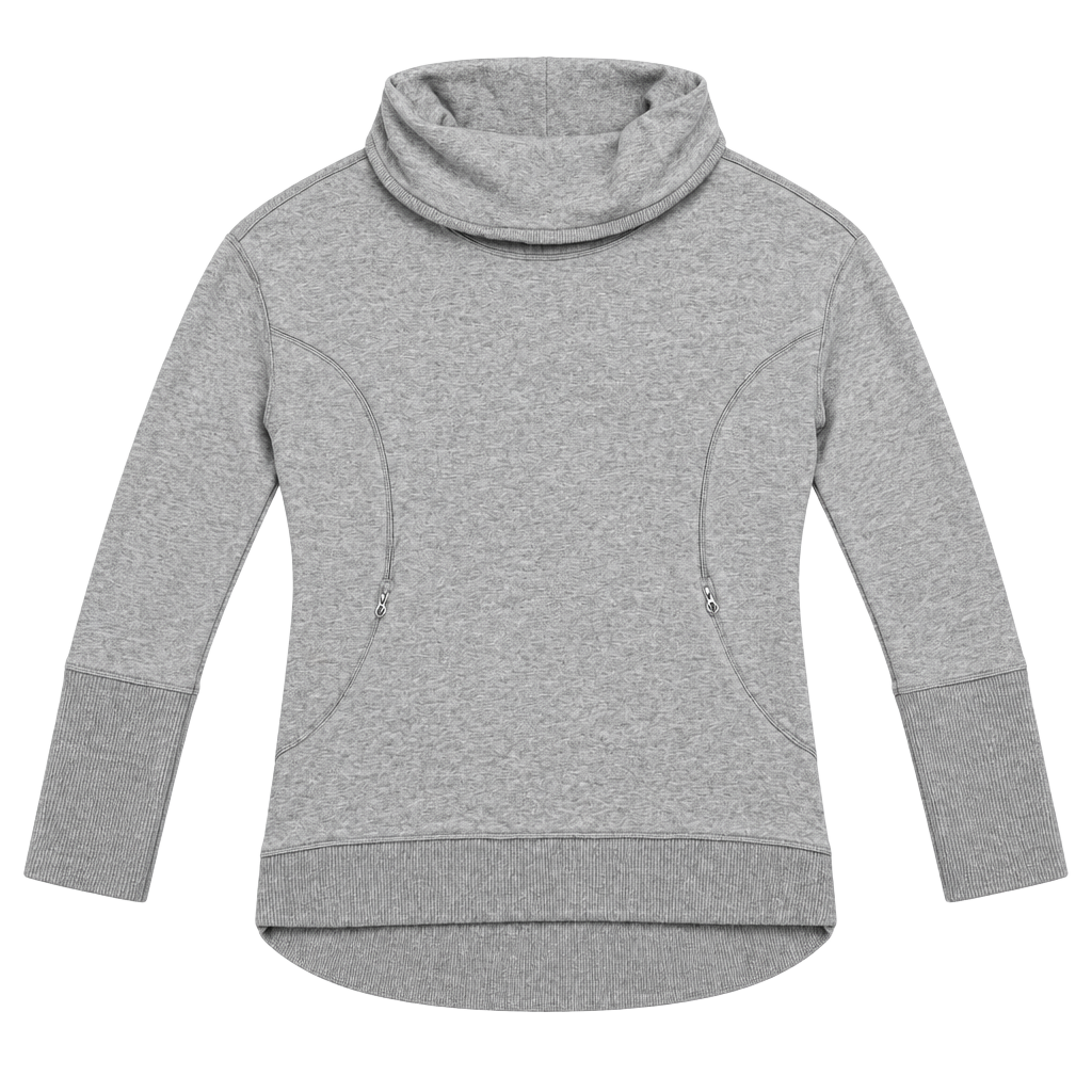 Lululemon Funnel Neck Pullover Sweatshirt Gray Casual Athletic 1