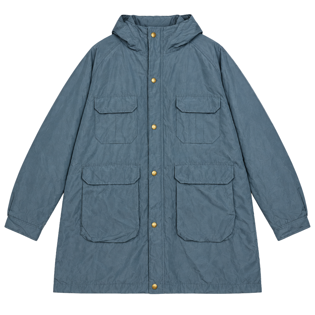 Lands' End Squall Jacket XL Vintage Fleece Lined Blue Plaid USA 1