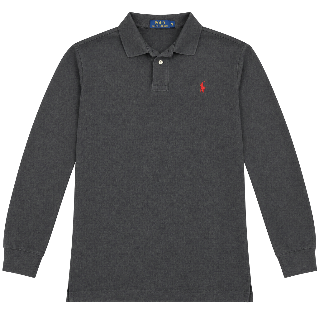 Polo Ralph Lauren Long Sleeve Polo Shirt XL Black Cotton Logo 1