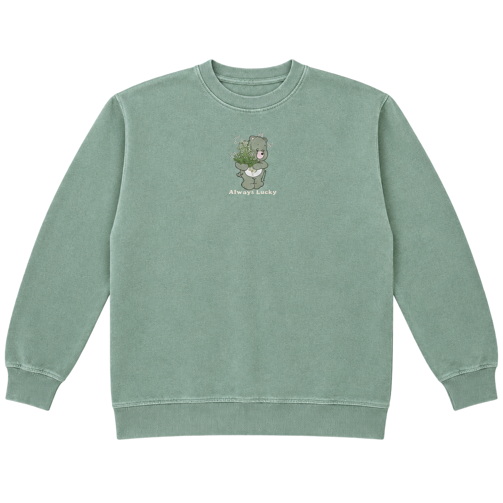 abercrombie kids Care Bears Always Lucky Sweatshirt Size 11/12 Green 1