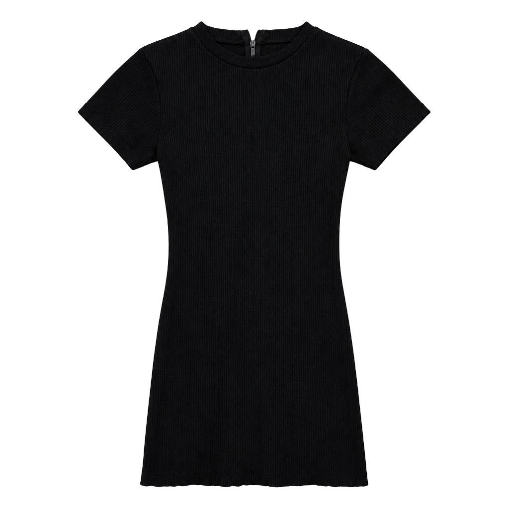 Fashion Nova Black Ribbed Romper Size S 1