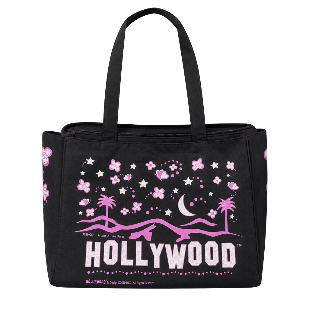Y2K Smith Novelty Company Hollywood Glitter Destination Travel Tote Bag 1