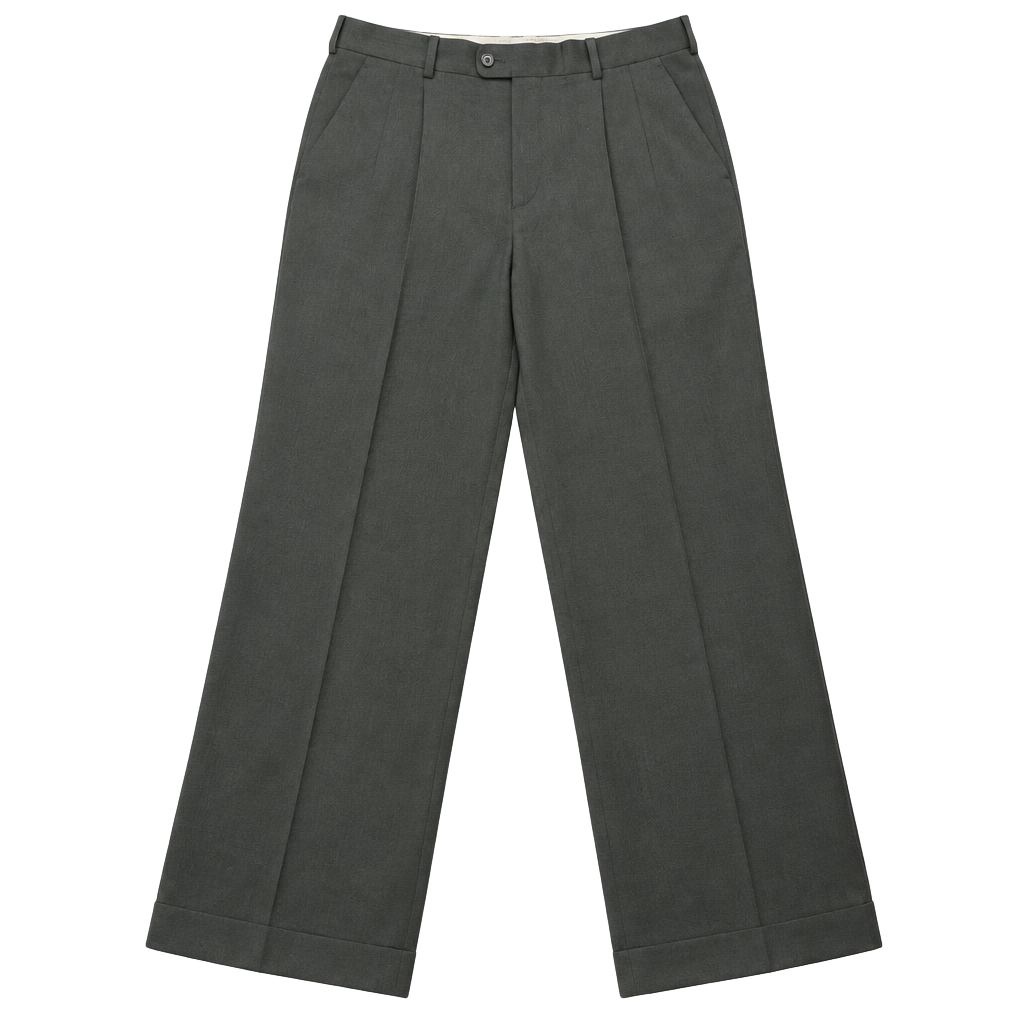 Perry Ellis Portfolio Dress Pants 34x30 Black Pleated Polyester 1