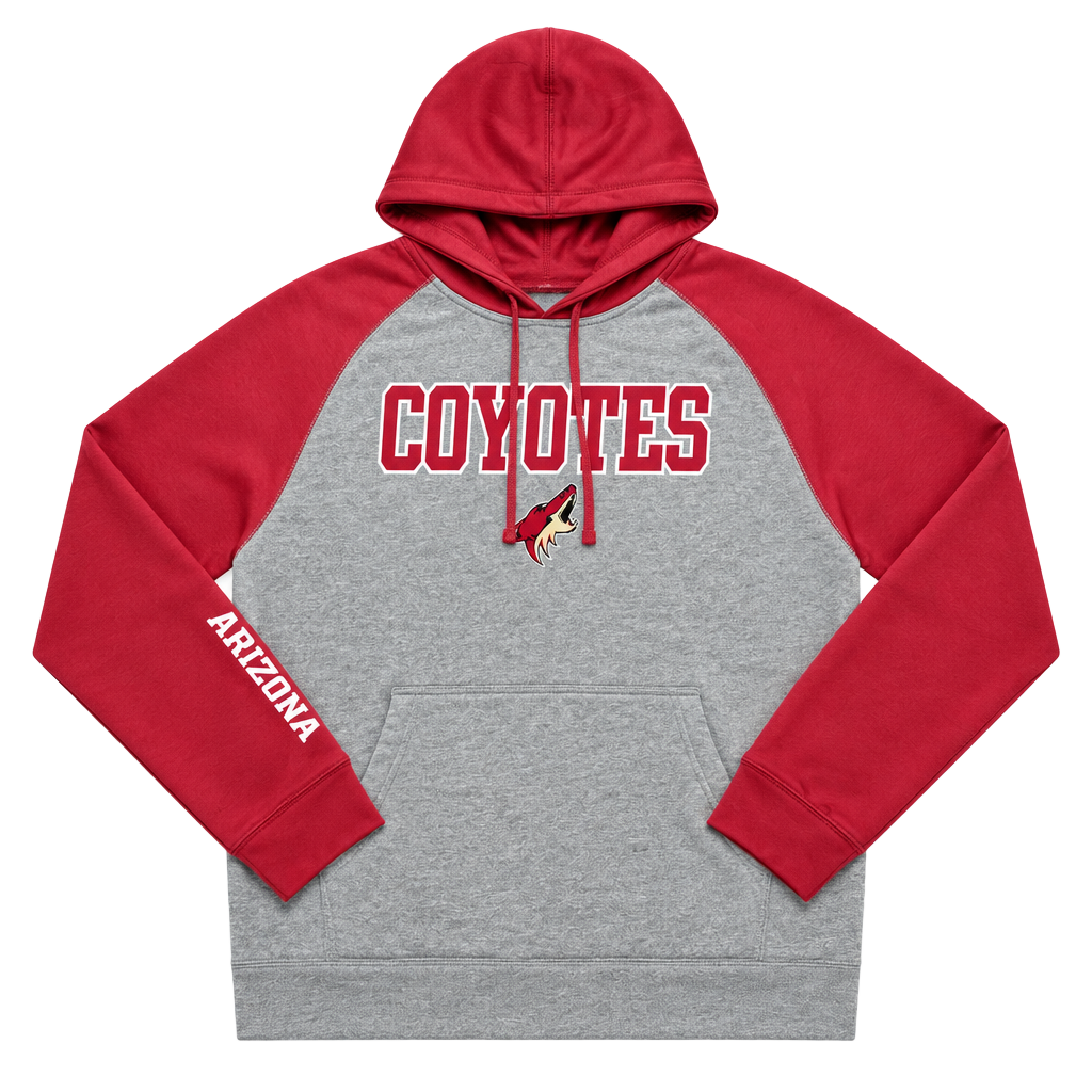 NHL Arizona Coyotes Hoodie Size XL Gray Red Pullover Sweatshirt 1