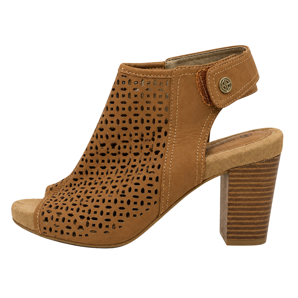 Giani Bernini Joiseyy Perforated Shooties Size 7M Tan Memory Foam Heels 1