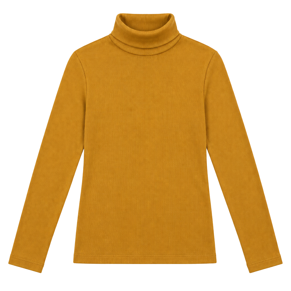 Sanctuary Ribbed Turtleneck Sweater Size XL Mustard Yellow Long Sleeve 1