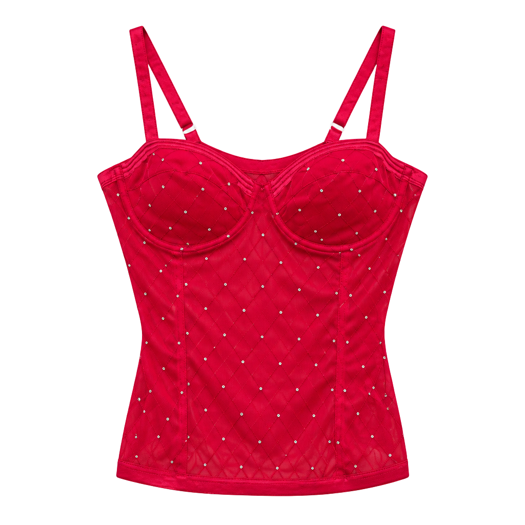 2000s red corset top 1