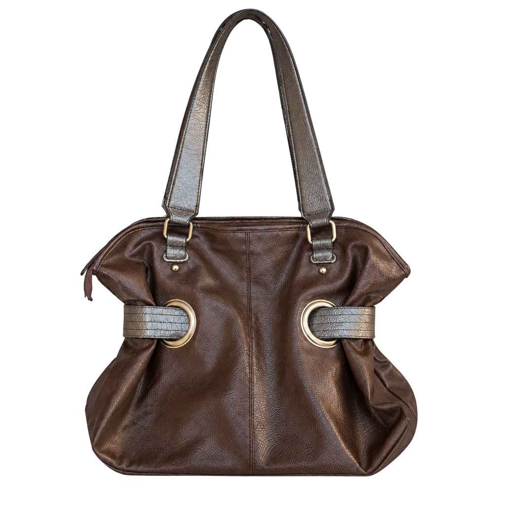 metallic shoulder tote bag 1
