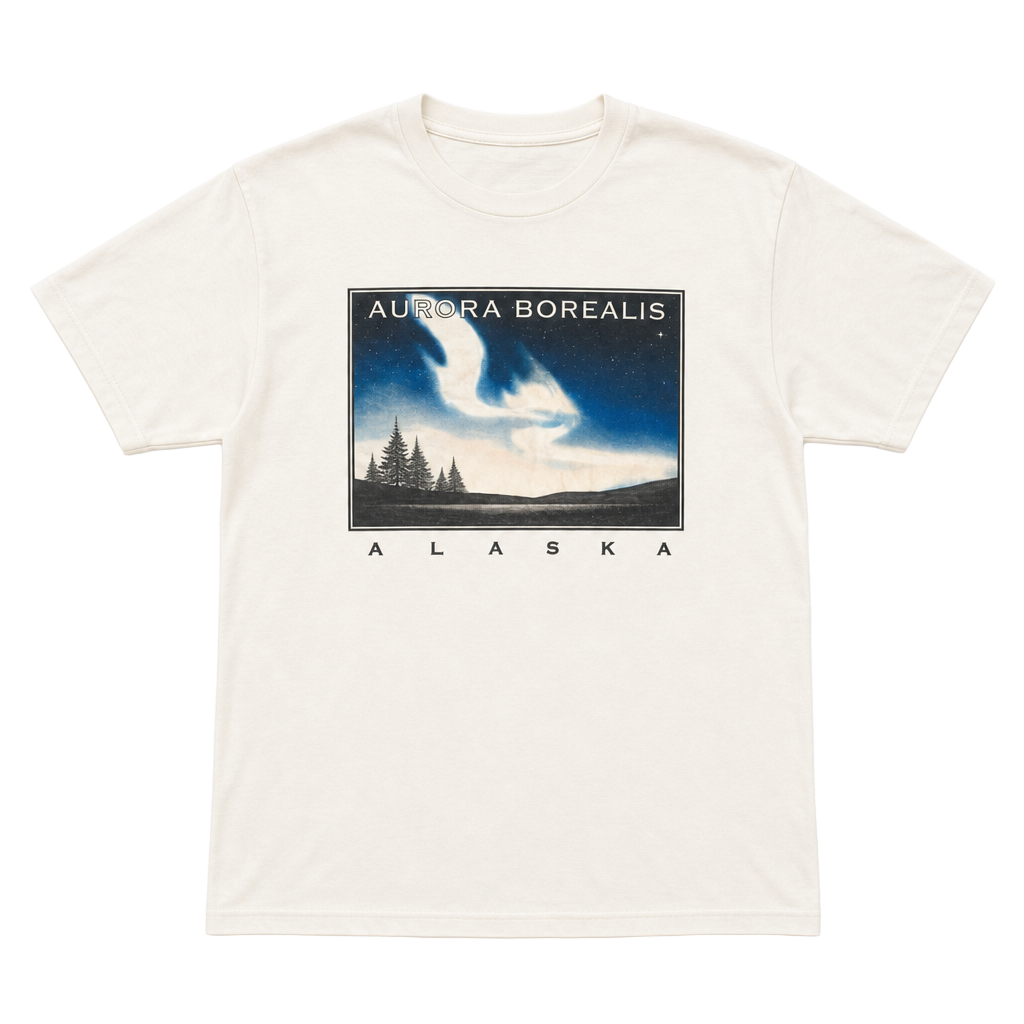 Vintage Alaska Aurora Borealis Graphic T-Shirt 1